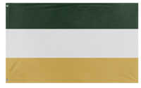 A mockup of the custom flag 'Bungesie flag' on a white background