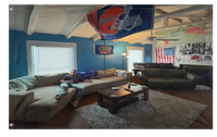 A mockup of the custom flag 'LivingRoom flag' on a white background
