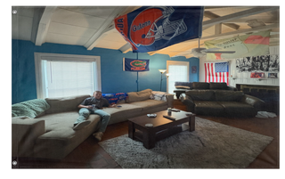 A mockup of the custom flag 'LivingRoom flag' on a white background