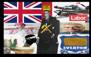 A mockup of the custom flag 'Party flag' on a white background