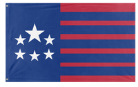 A mockup of the custom flag 'Eastern States flag' on a white background