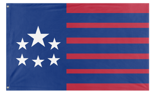 A mockup of the custom flag 'Eastern States flag' on a white background