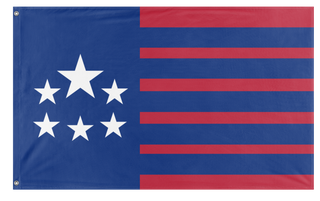 A mockup of the custom flag 'Eastern States flag' on a white background