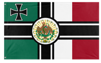 A mockup of the custom flag 'Mexico imperialist  flag' on a white background