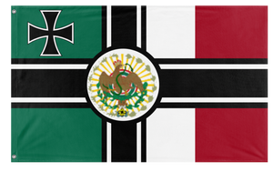 A mockup of the custom flag 'Mexico imperialist  flag' on a white background