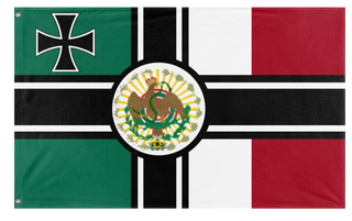 A mockup of the custom flag 'Mexico imperialist  flag' on a white background