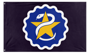 A mockup of the custom flag 'Flag of Star Serpent flag' on a white background