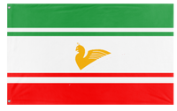 A mockup of the custom flag 'Republic of  Persia  flag' on a white background