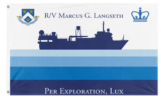 A mockup of the custom flag 'MGL Expedition flag' on a white background