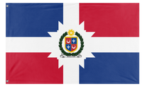 A mockup of the custom flag 'war flag' on a white background