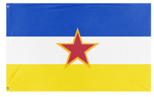 A mockup of the custom flag 'SR Gabrielland flag' on a white background
