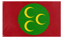 A mockup of the custom flag 'Ottoman Empire flag' on a white background