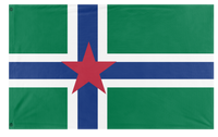 A mockup of the custom flag 'northern caforn flag' on a white background