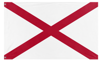 A mockup of the custom flag 'Alabama State Flag' on a white background