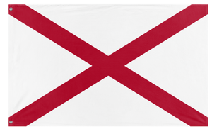 A mockup of the custom flag 'Alabama State Flag' on a white background