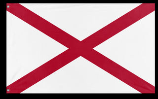 A mockup of the custom flag 'Alabama State Flag' on a white background