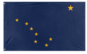 A mockup of the custom flag 'Alaska State Flag' on a white background