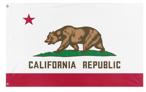 A mockup of the custom flag 'California State Flag' on a white background