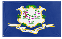 A mockup of the custom flag 'Connecticut State Flag' on a white background
