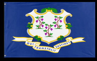 A mockup of the custom flag 'Connecticut State Flag' on a white background