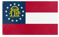 A mockup of the custom flag 'Georgia State Flag' on a white background
