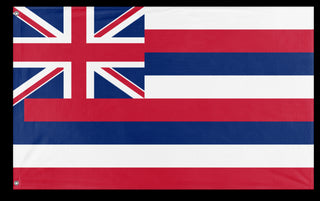 A mockup of the custom flag 'Hawaii State Flag' on a white background