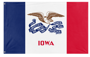 A mockup of the custom flag 'Iowa State Flag' on a white background