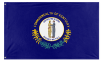 A mockup of the custom flag 'Kentucky State Flag' on a white background