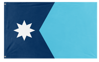 A mockup of the custom flag 'Minnesota State Flag' on a white background