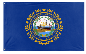 A mockup of the custom flag 'New Hampshire State Flag' on a white background