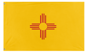 A mockup of the custom flag 'New Mexico State Flag' on a white background