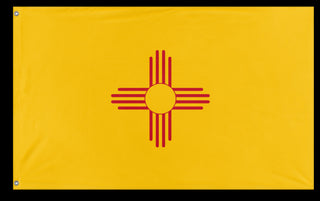 A mockup of the custom flag 'New Mexico State Flag' on a white background
