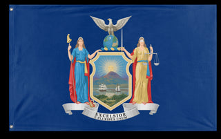A mockup of the custom flag 'New York State Flag' on a white background