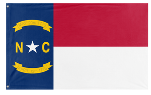 A mockup of the custom flag 'North Carolina State Flag' on a white background