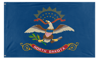 A mockup of the custom flag 'North Dakota State Flag' on a white background