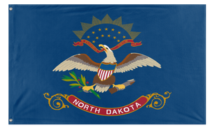 A mockup of the custom flag 'North Dakota State Flag' on a white background
