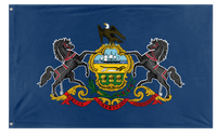 A mockup of the custom flag 'Pennsylvania State Flag' on a white background