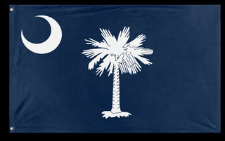 A mockup of the custom flag 'South Carolina State Flag' on a white background