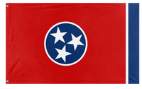 A mockup of the custom flag 'Tennessee State Flag' on a white background
