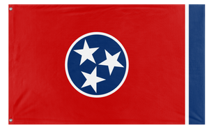 A mockup of the custom flag 'Tennessee State Flag' on a white background