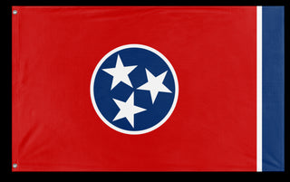 A mockup of the custom flag 'Tennessee State Flag' on a white background