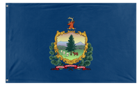A mockup of the custom flag 'Vermont State Flag' on a white background