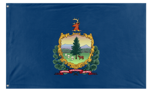 A mockup of the custom flag 'Vermont State Flag' on a white background