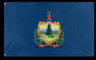 A mockup of the custom flag 'Vermont State Flag' on a white background