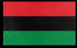 A mockup of the custom flag 'Pan-African Flag' on a white background