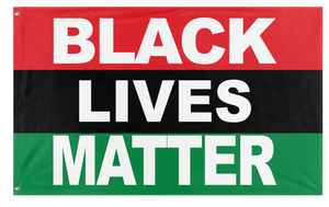 A mockup of the custom flag 'Pan-African Black Lives Matter Flag' on a white background
