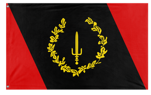 A mockup of the custom flag 'Black American Heritage Flag' on a white background