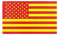 A mockup of the custom flag 'Asian American Heritage Flag' on a white background