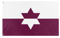 A mockup of the custom flag 'Jewish American Heritage Flag' on a white background