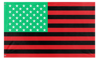 A mockup of the custom flag 'Pan-African Black Lives Matter Flag' on a white background